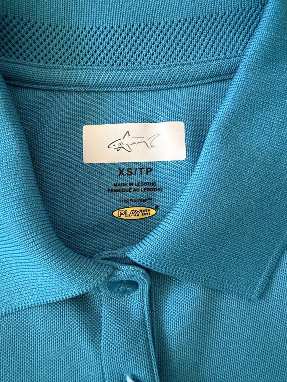 Greg Norman Collection Women's Button-Down Polo - Turquoise - Picture 2 of 4